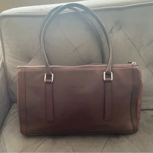 Coach Gramercy Tote 9420 – Mahogany Leather Work Tote (2001) - Picture 1 of 5